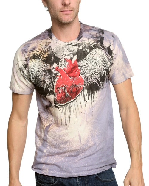 Men's JUNKER DESIGNS - "HEART WINGS" T-Shirt in Vintage Black