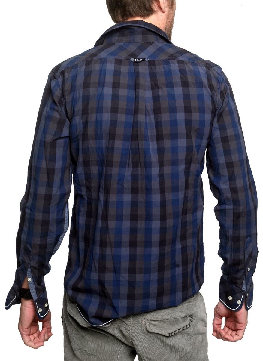 Men's RA-RE - "PRESTON" Plaid Shirt in Blue