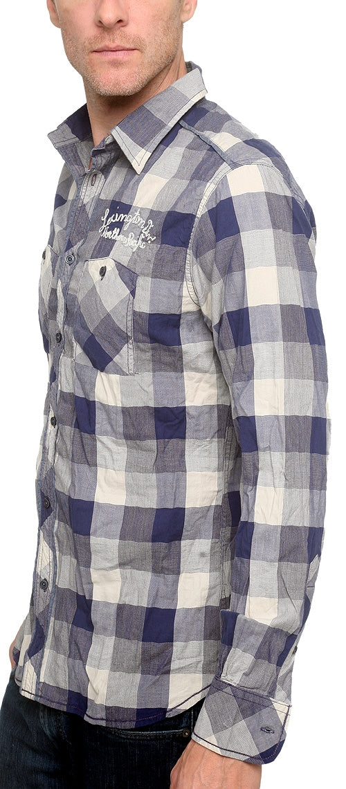 Men&#39;s RA-RE - &quot;TAMIROFF&quot; Western Plaid Shirt