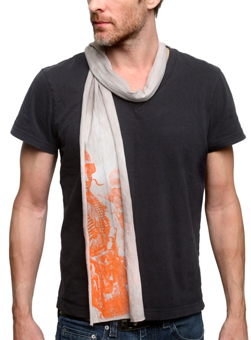 Junker Designs - "SOLDIERS" Scarf in Charcoal Wash