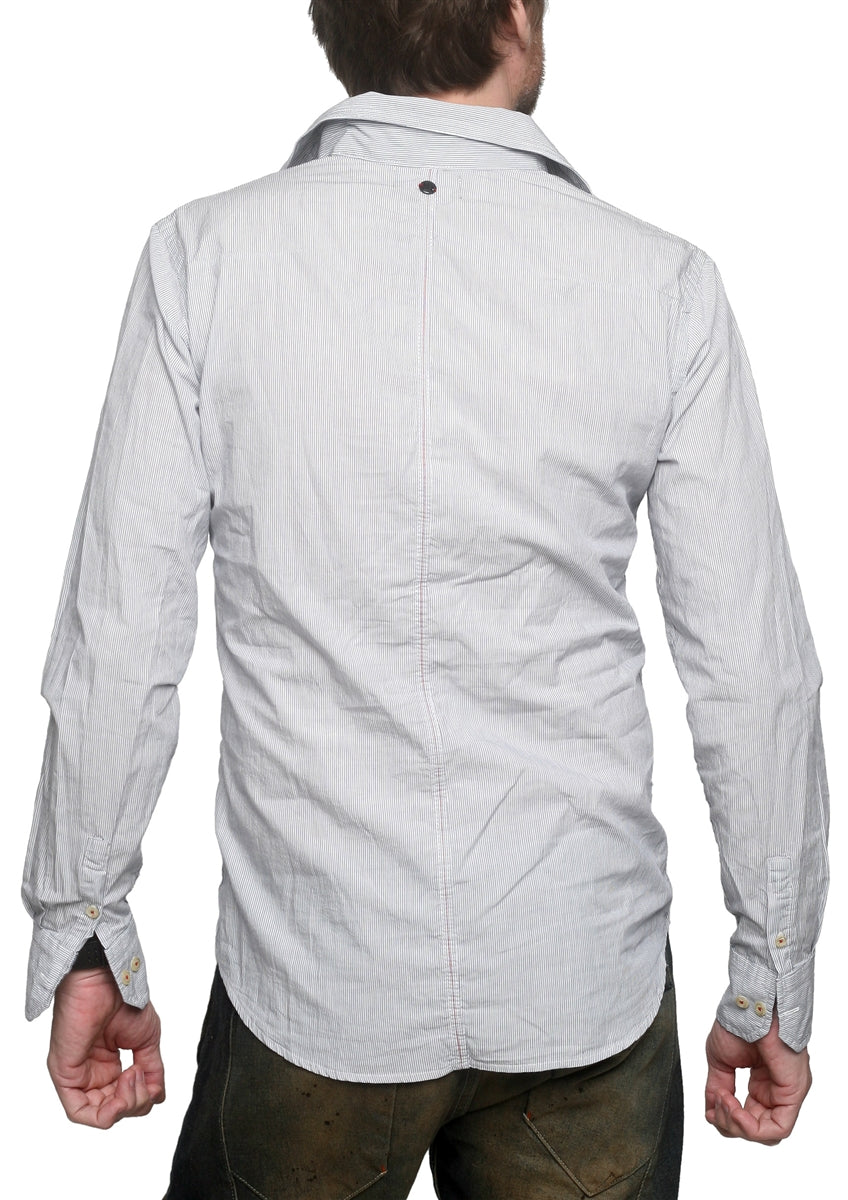 Men's RA-RE - "AMANTIA" Blue and White Micro Striped Shirt