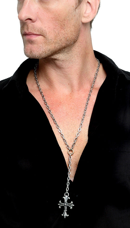Double Cross by Travis Walker - "KOVO" Rosary in Sterling Silver 18K Ring