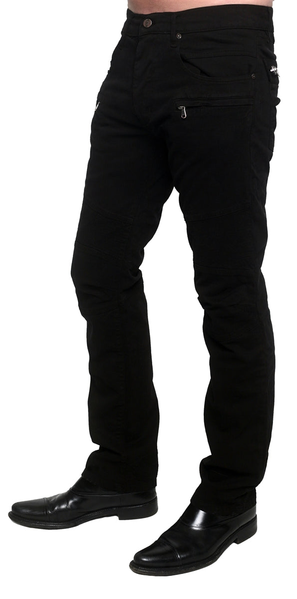 Men's ROCKSTAR Sushi - "JAX" Biker Pants in Black Twill