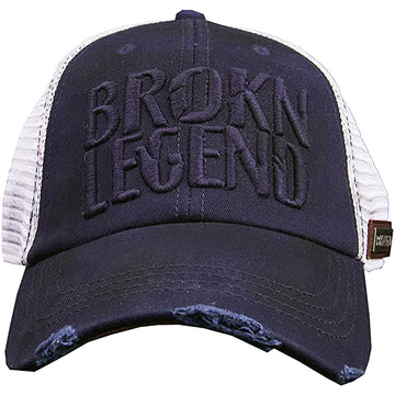 Brokn Legend - "LOGO TRUCKER" Hat in Dark Blue