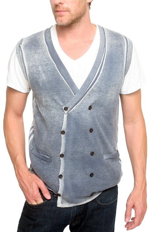 Men&#39;s RA-RE - &quot;SILVANO&quot; Knitted Cotton Vest