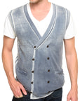 Men's RA-RE - "SILVANO" Knitted Cotton Vest