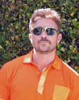 SKINZ by Anton - Orange Polo with Metallic Orange Python Accents