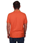 SKINZ by Anton - Orange Polo with Metallic Orange Python Accents