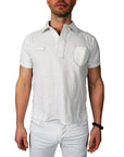 SKINZ by Anton - White Polo with White Alligator Accents