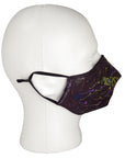 Anton - ABSTRACT LEATHER COVID MASK in Black