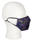 Anton - ABSTRACT LEATHER COVID MASK in Navy