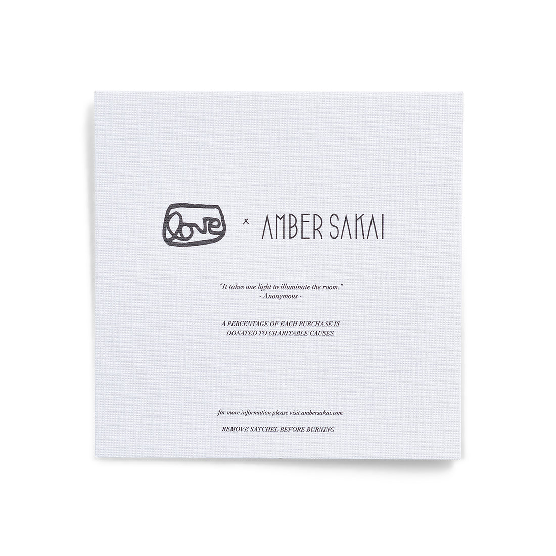 grantLOVE x Amber Sakai - "AMOUR" Candle with Iconic LOVE Holder
