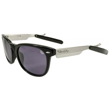 BLACK FLYS -  "RAZOR" Sunglasses By Double Cross in Shiny Black
