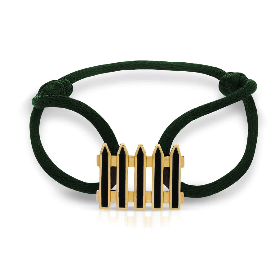 Coco &amp; Om - &quot;ENGLISH COTTAGE FENCE&quot; Bracelet with Enamel Inlay