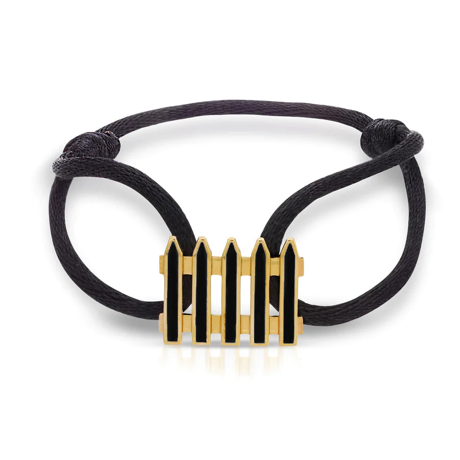 Coco & Om - "ENGLISH COTTAGE FENCE" Bracelet with Enamel Inlay
