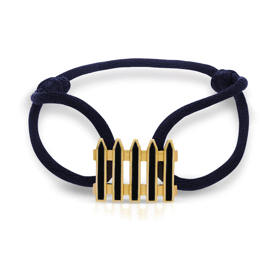Coco &amp; Om - &quot;ENGLISH COTTAGE FENCE&quot; Bracelet with Enamel Inlay