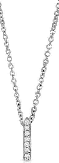 COCO & OM - "ONE MANOR"  14k White Gold Diamond Pendant and Necklace