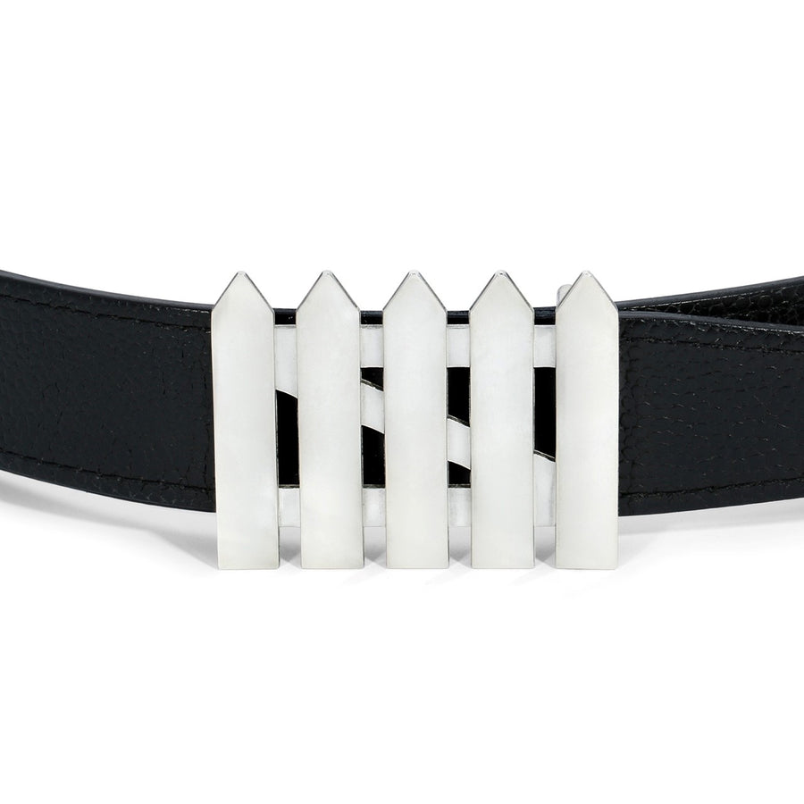 COCO & OM - "PICKET FENCE" Sterling Silver Buckle with Belt