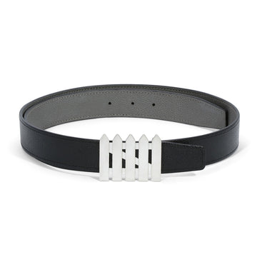 COCO & OM - "PICKET FENCE" Sterling Silver Buckle with Belt