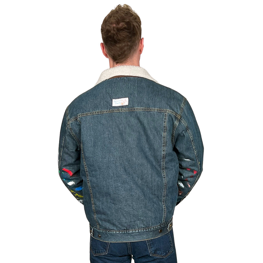 DAMIAN ELWES - "Number 58" - Hand Painted Denim Jacket by Damian Elwes