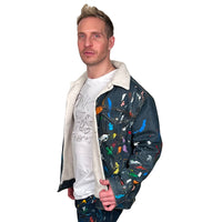 DAMIAN ELWES - "Number 58" - Hand Painted Denim Jacket by Damian Elwes