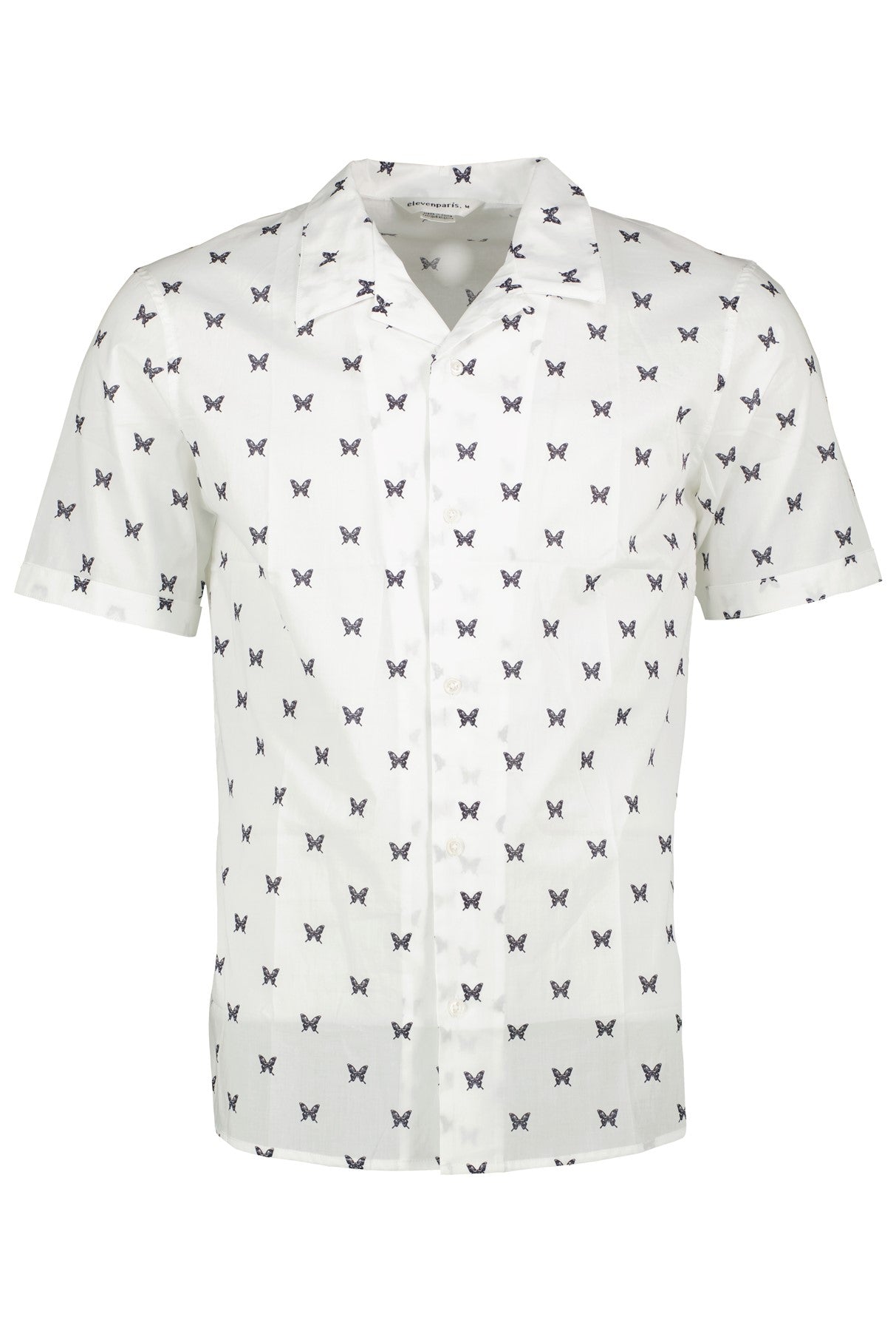 elevenPARIS - &quot;BUTTERFLIES&quot; Short Sleeve Button Down Shirt