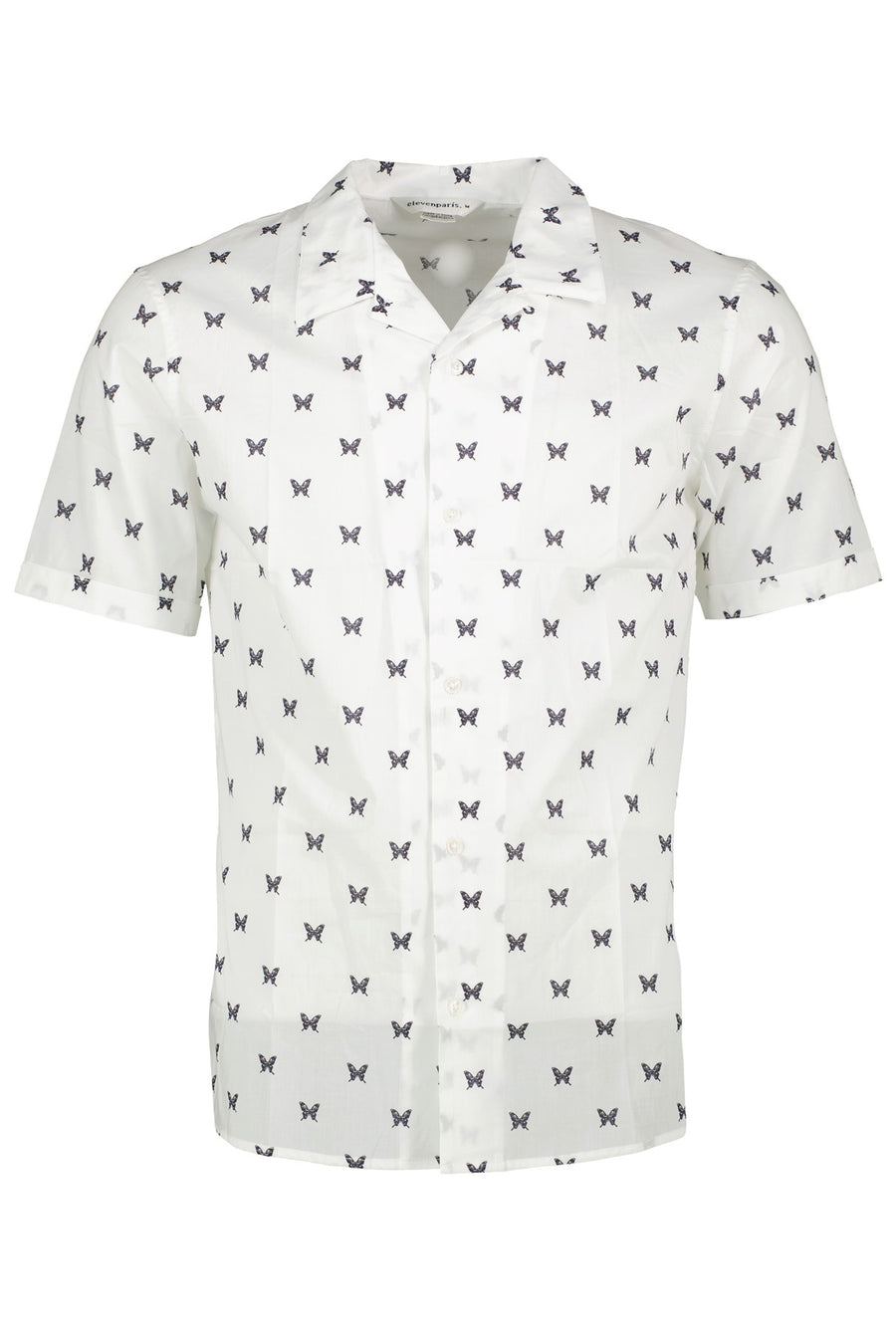 elevenPARIS - "BUTTERFLIES" Short Sleeve Button Down Shirt