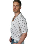 elevenPARIS - "BUTTERFLIES" Short Sleeve Button Down Shirt