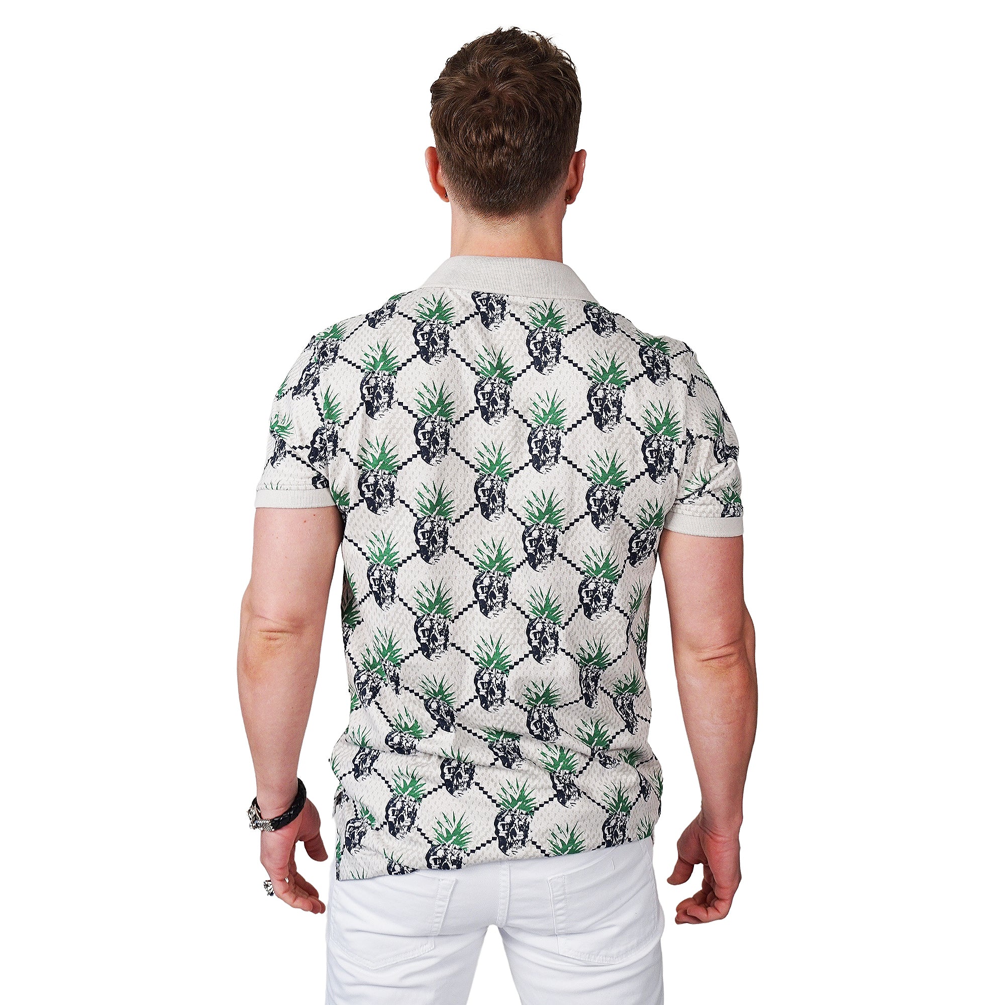 elevenPARIS - &quot;PINEAPPLE&quot; Polo Shirt in Nimbus Cloud