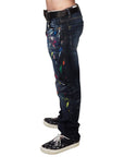 DAMIAN ELWES - "Number 18" - Hand Painted Jeans by Damian Elwes