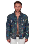 DAMIAN ELWES - "Number 87" - Hand Painted Denim Jacket by Damian Elwes