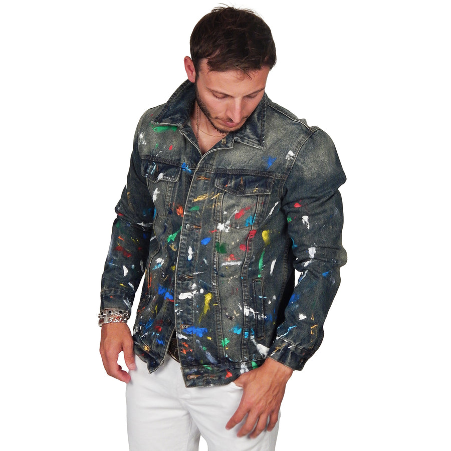 DAMIAN ELWES - "Number 26" - Hand Painted Denim Jacket by Damian Elwes