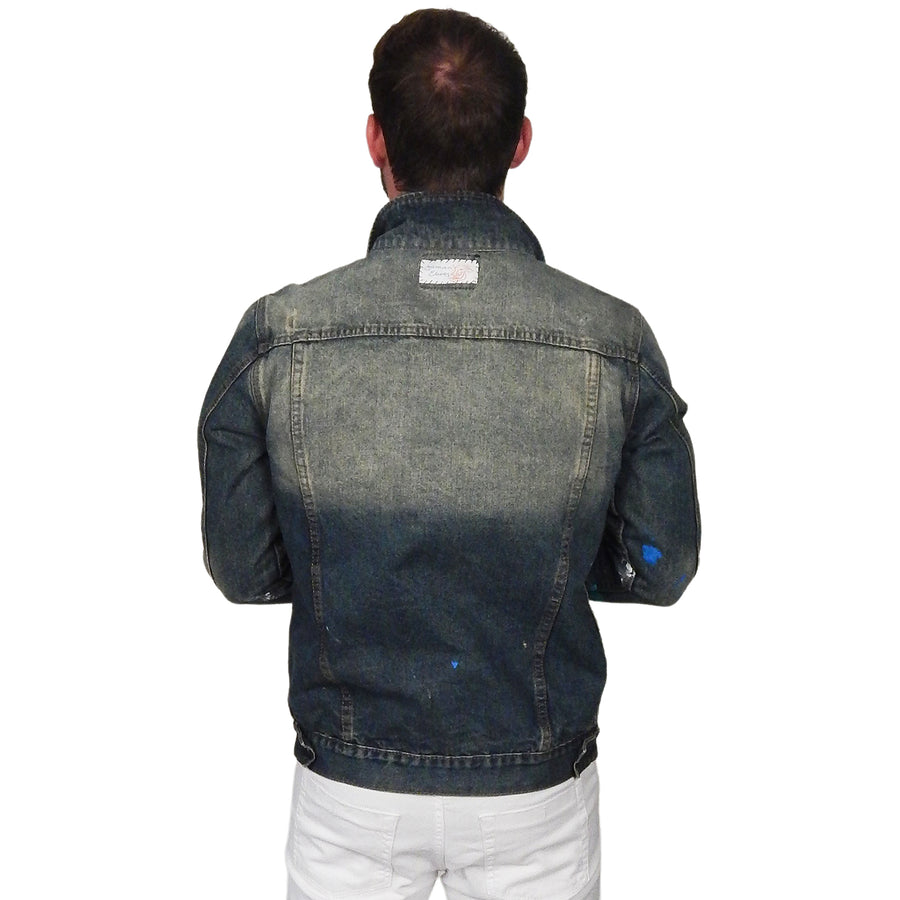 DAMIAN ELWES - "Number 26" - Hand Painted Denim Jacket by Damian Elwes