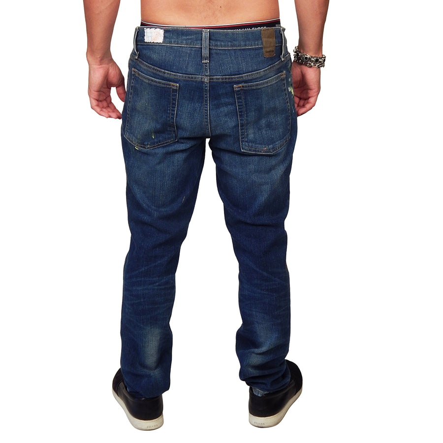 DAMIAN ELWES - "Number 41" - Hand Painted Jeans by Damian Elwes