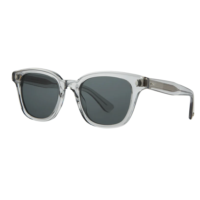 Garrett Leight - &quot;BROADWAY&quot; Sunglasses with &quot;LLG&quot; Frames and Semi-Flat Smoke Blue Lenses