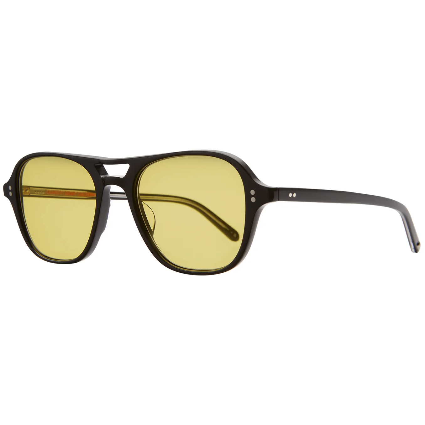 Garrett Leight - &quot;DOC&quot; Sunglasses with Bio Black Frames and Semi-Flat Desert Sun Lenses