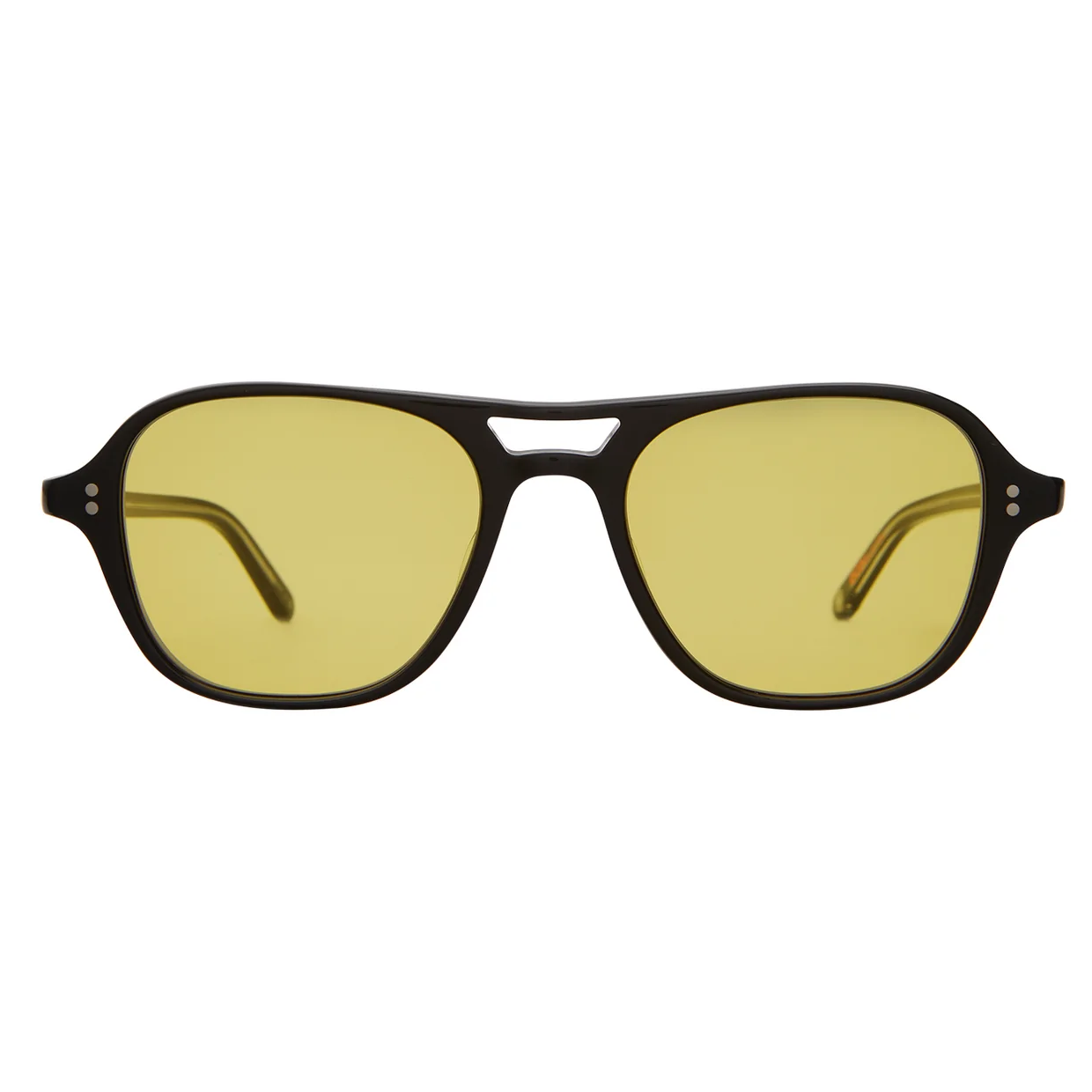 Garrett Leight - &quot;DOC&quot; Sunglasses with Bio Black Frames and Semi-Flat Desert Sun Lenses