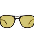 Garrett Leight - "DOC" Sunglasses with Bio Black Frames and Semi-Flat Desert Sun Lenses