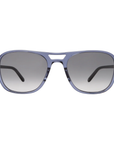 Garrett Leight - "DOC" Sunglasses with Pacific Blue Frames and Semi-Flat Rain Gradient Lenses