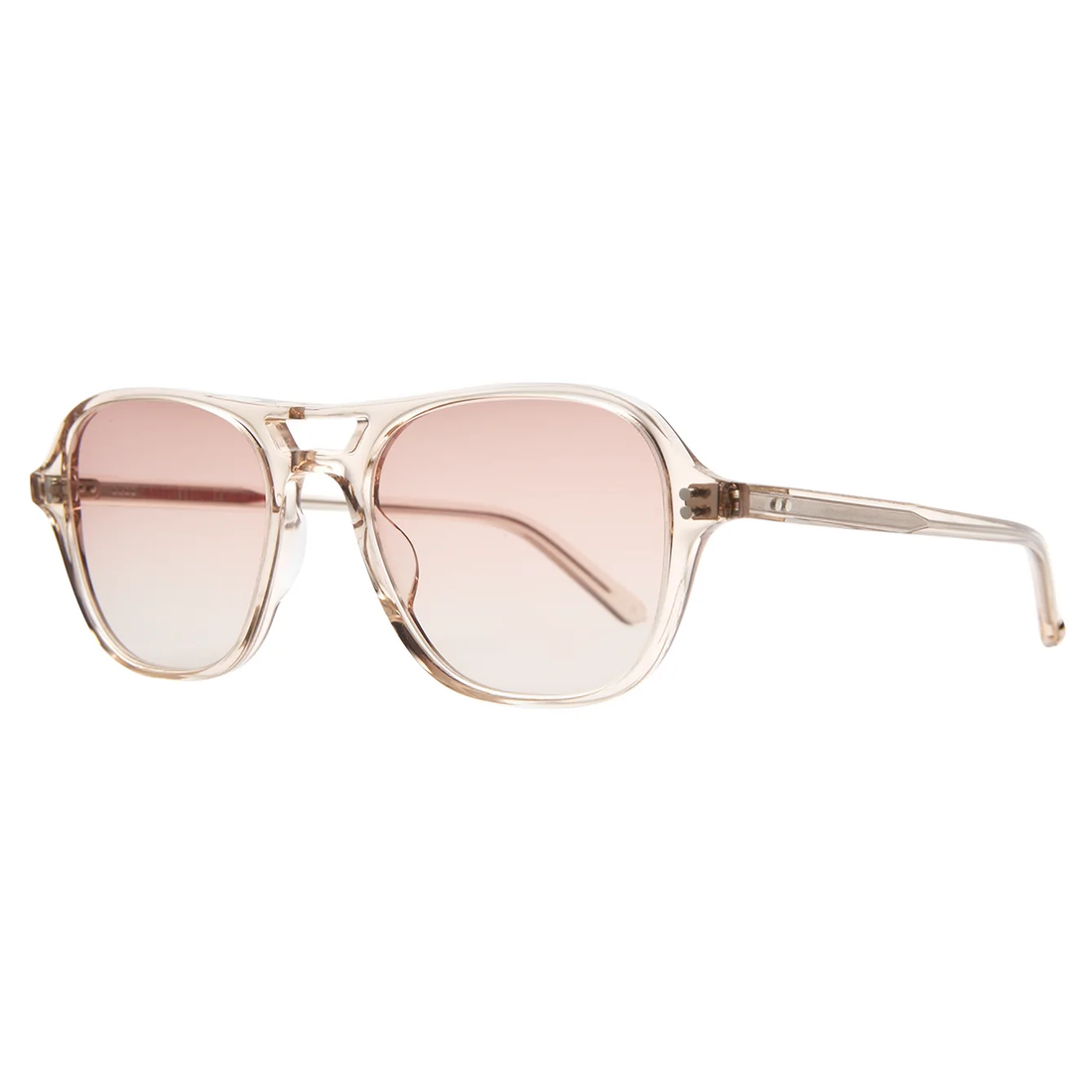 Garrett Leight - "DOC" Sunglasses with Shell Crystal Frames and Semi-Flat Sunrise Gradient Lenses