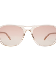Garrett Leight - "DOC" Sunglasses with Shell Crystal Frames and Semi-Flat Sunrise Gradient Lenses