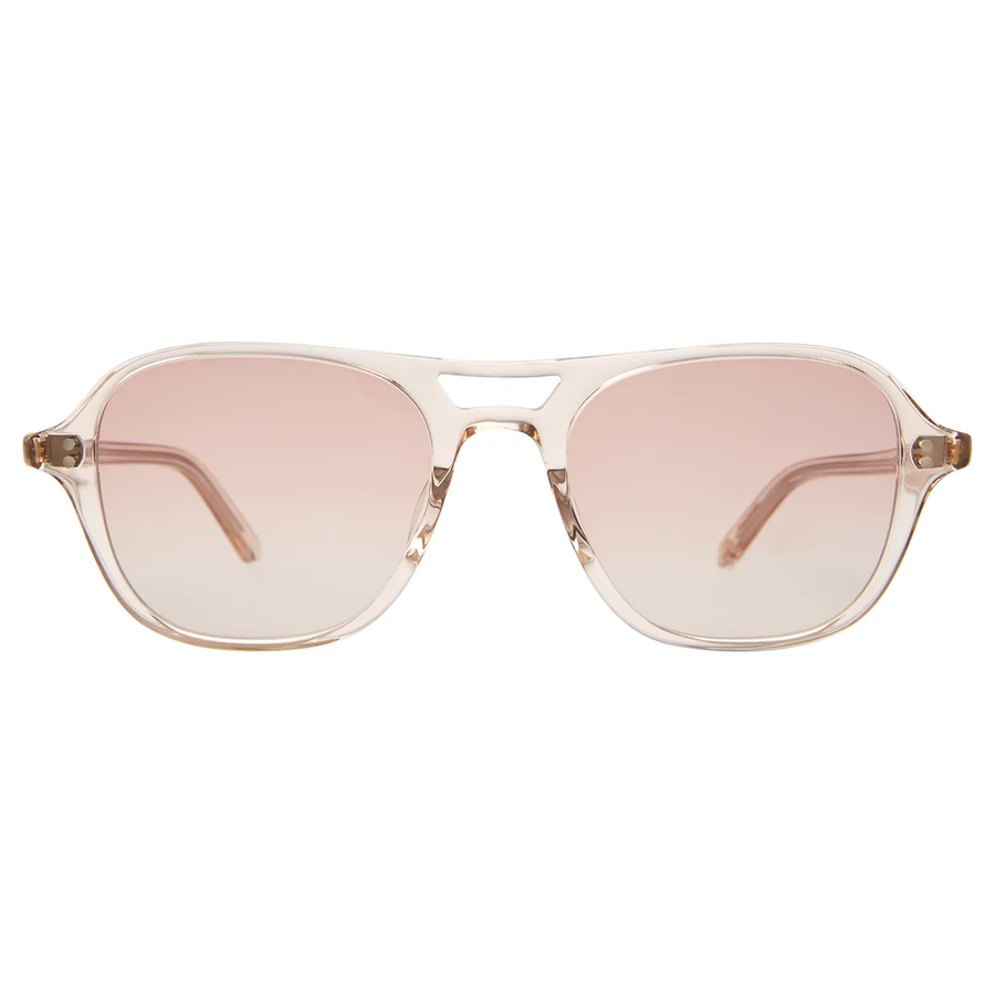 Garrett Leight - "DOC" Sunglasses with Shell Crystal Frames and Semi-Flat Sunrise Gradient Lenses