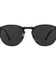 Garrett Leight - "HAMPTON" Sunglasses in BASALT Colored Frames with Semi-Flat Grey-Black Lenses