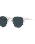 Garrett Leight - "HAMPTON" Sunglasses with "Pure Glass" Colored Frames and Semi-Flat Blue Smoke Lenses