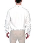 Men's John Richmond - "OCCHIELLO" Eyelet Accented Shirt in White