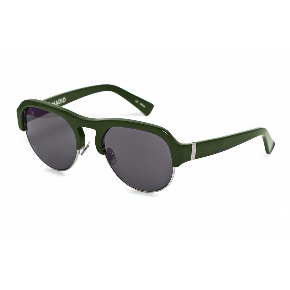 HADID - &quot;NOMAD&quot; Sunglasses in Olive and Silver