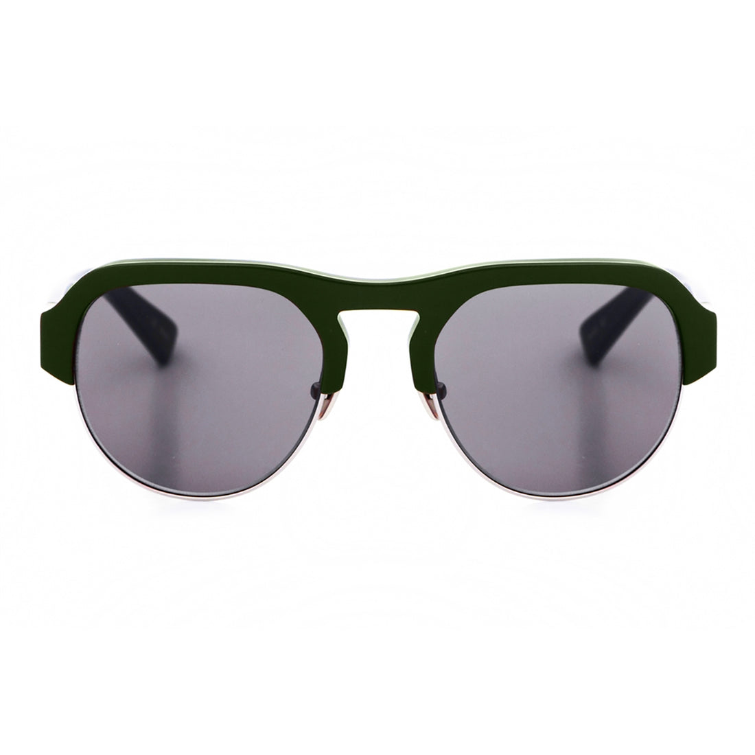 HADID - "NOMAD" Sunglasses in Olive and Silver