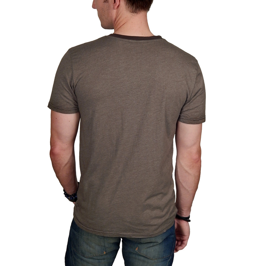 Prospective Flow - "OTARU" Henley Tee in Heather Olive