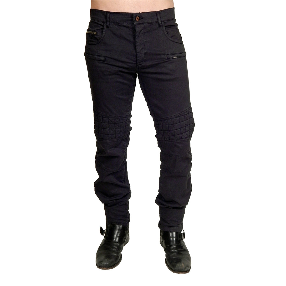 Men&#39;s ROCKSTAR Sushi - &quot;BIKER&quot; Pants in Black Twill