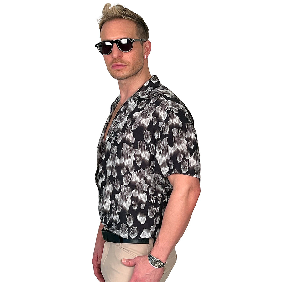 Men's John Richmond - "ROSES & RICHMOND" Short Sleeved Shirt